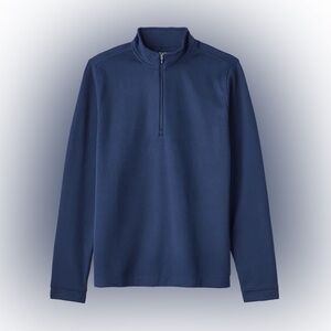 Rhône Commuter Mens 1/4 Zip Sweater - Blue